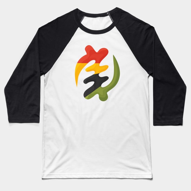 Gye Nyame symbol made in Pan African colors Baseball T-Shirt by tatadonets